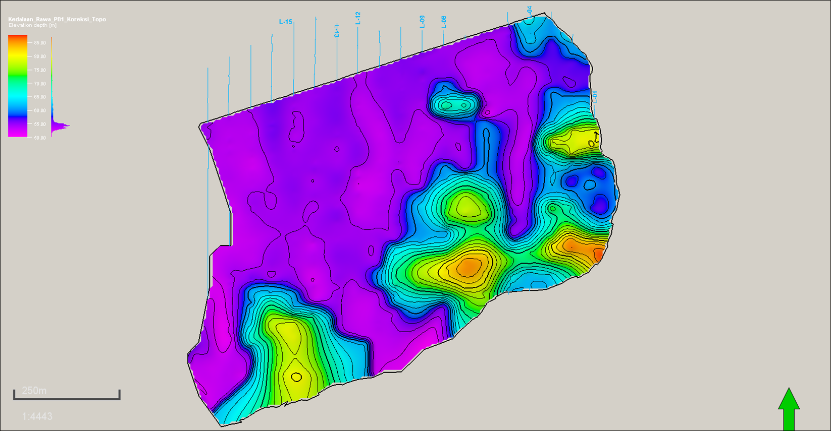 kedalaman rawa koreksi